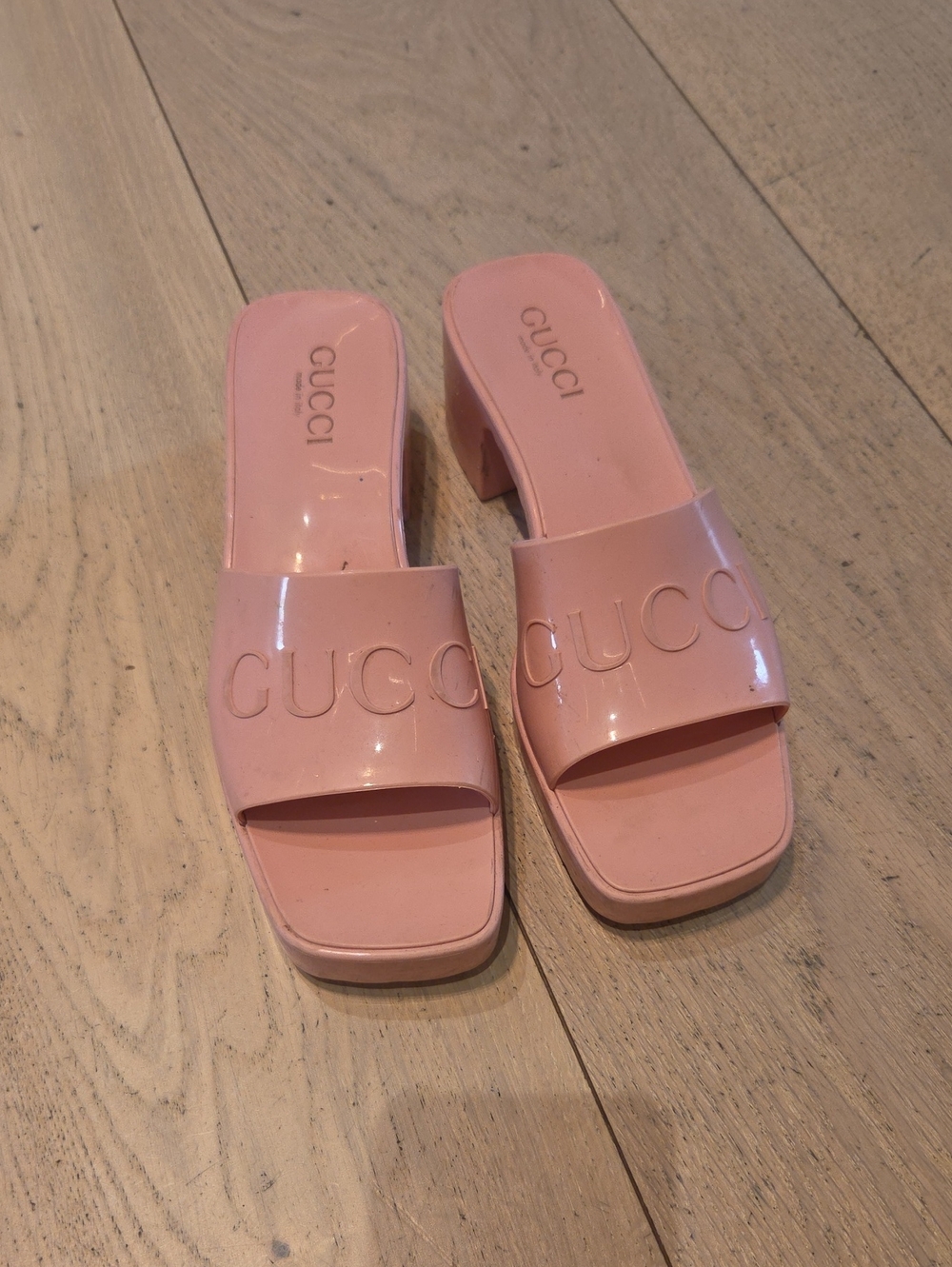 Pink Gucci Slides